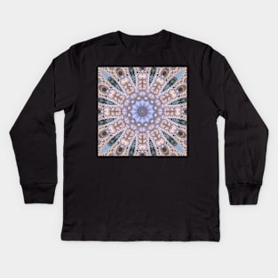 Blue Stone Mandala: चिकना असहज Kids Long Sleeve T-Shirt